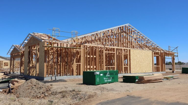 Wooden house framing